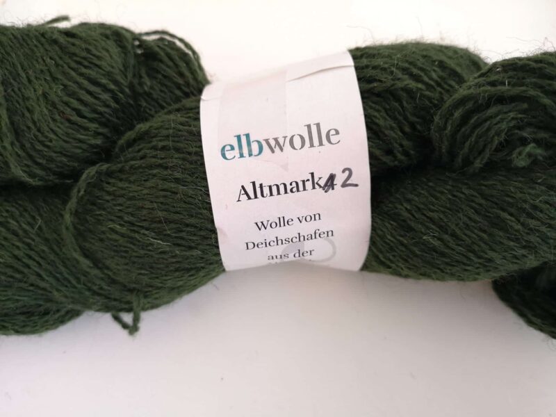 elbwolle Altmark 2 Schurwolle grün