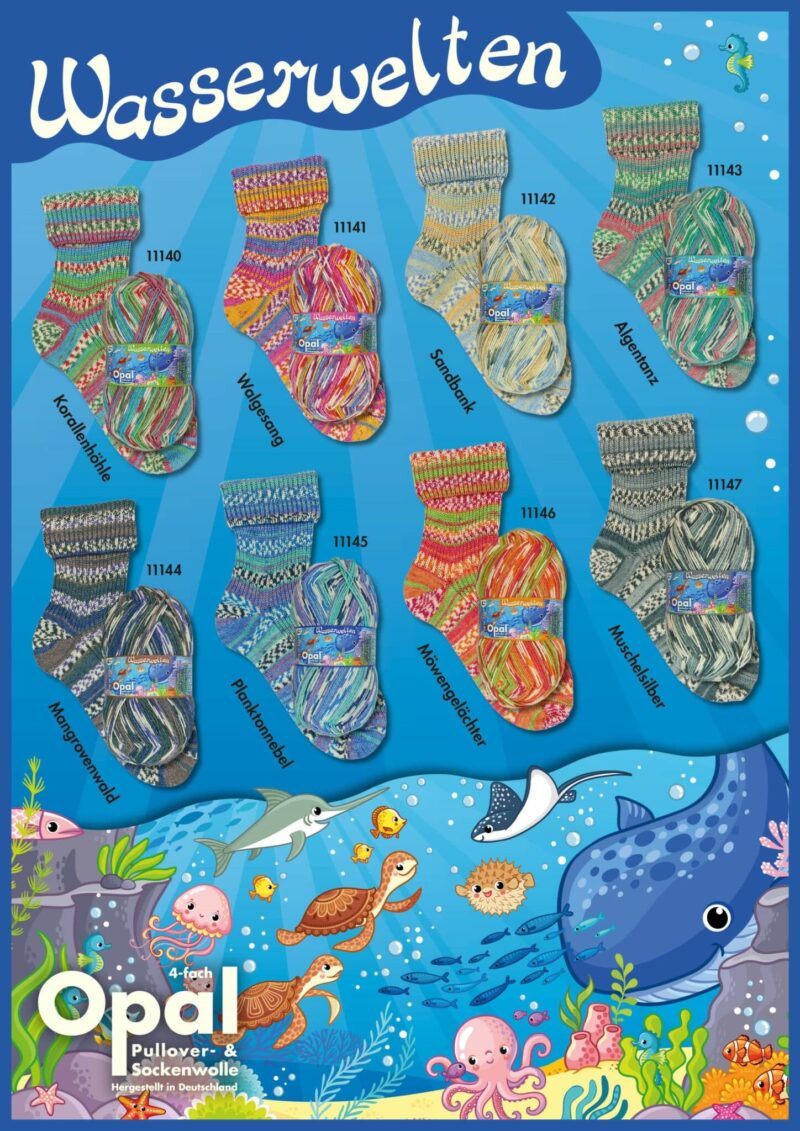 Opal Wasserwelten 4-fach Sockenwolle Titel