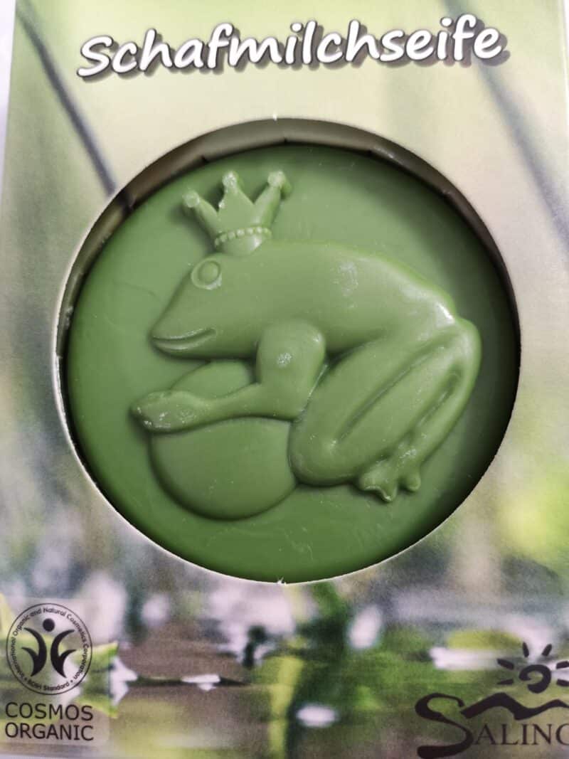 Schafsmilchseife Froschkönig in dekorativer Pappbox von oben